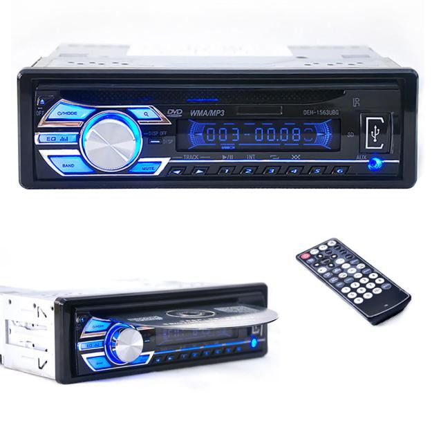Car Audio Stereo In-Dash DVD CD MP3 Radio Player  SD Input AUX FM Receiver