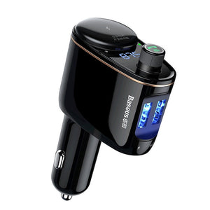 Baseus Car MP3 Audio Player Bluetooth Car Kit FM Transmitter Handsfree Calling 5V 3.4A Dual USB Car Charger Mobile Phone Charger