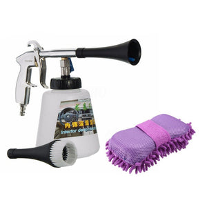 newHigh Pressure Air Pulse Multi-function Car Cleaning Gun with Brush Wipe Cloth Interior Exterior Cleaning Tool